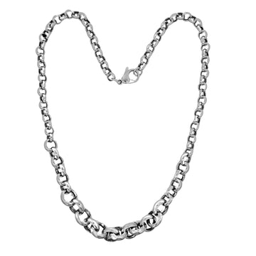 .925 Graduated Rolo Chain Necklace S-FR-SSGRD20RH-18